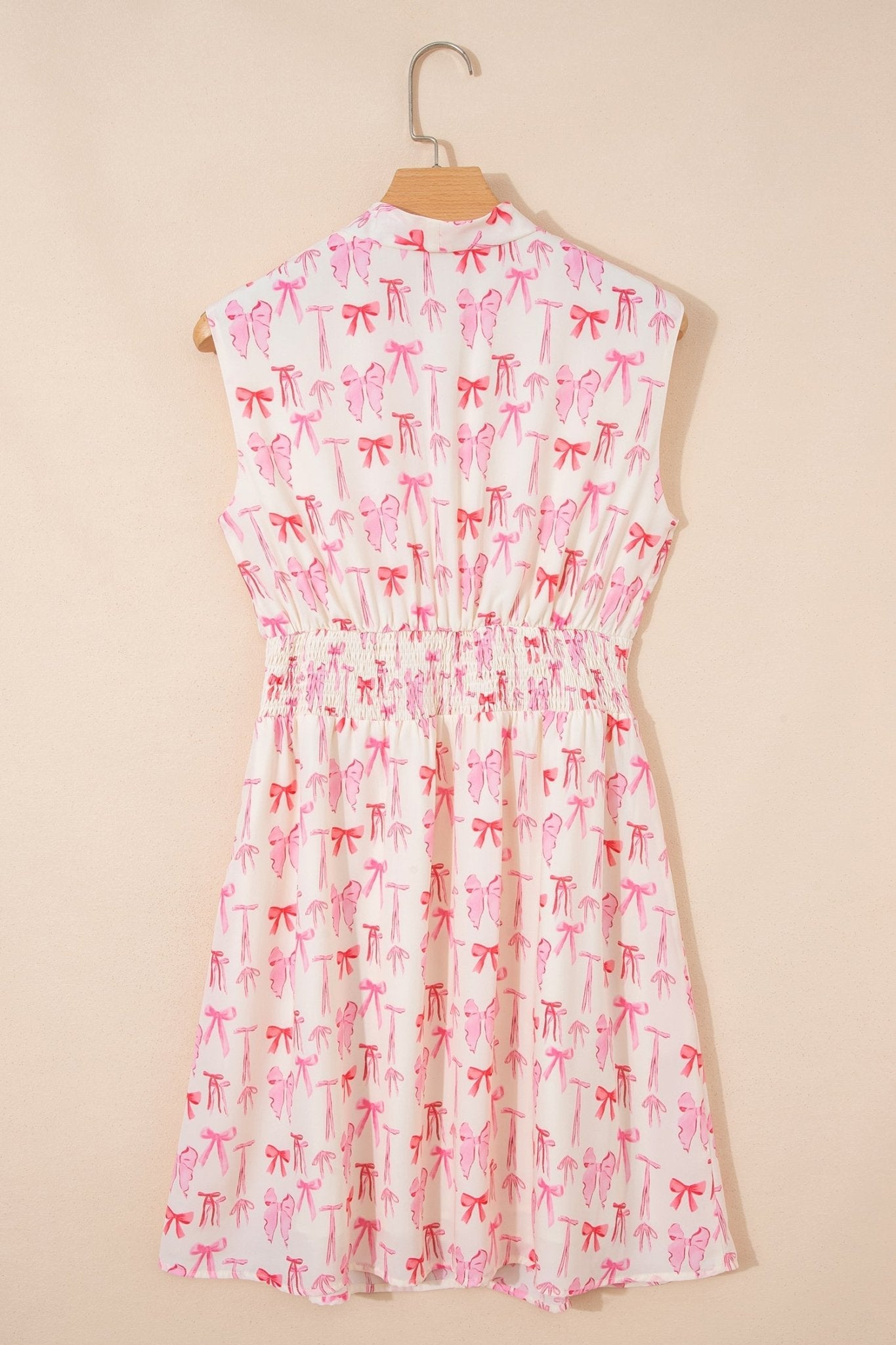 Bow Zip Up Cinched Waist Mini Dress - Rooted & Reckless Co.