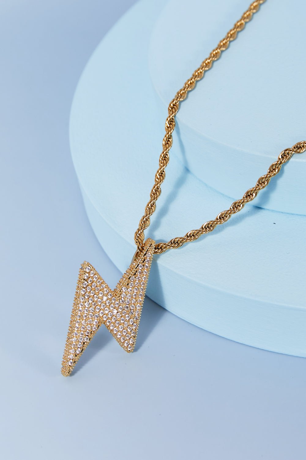 Brass Lightning Pendant Necklace - Rooted & Reckless Co.