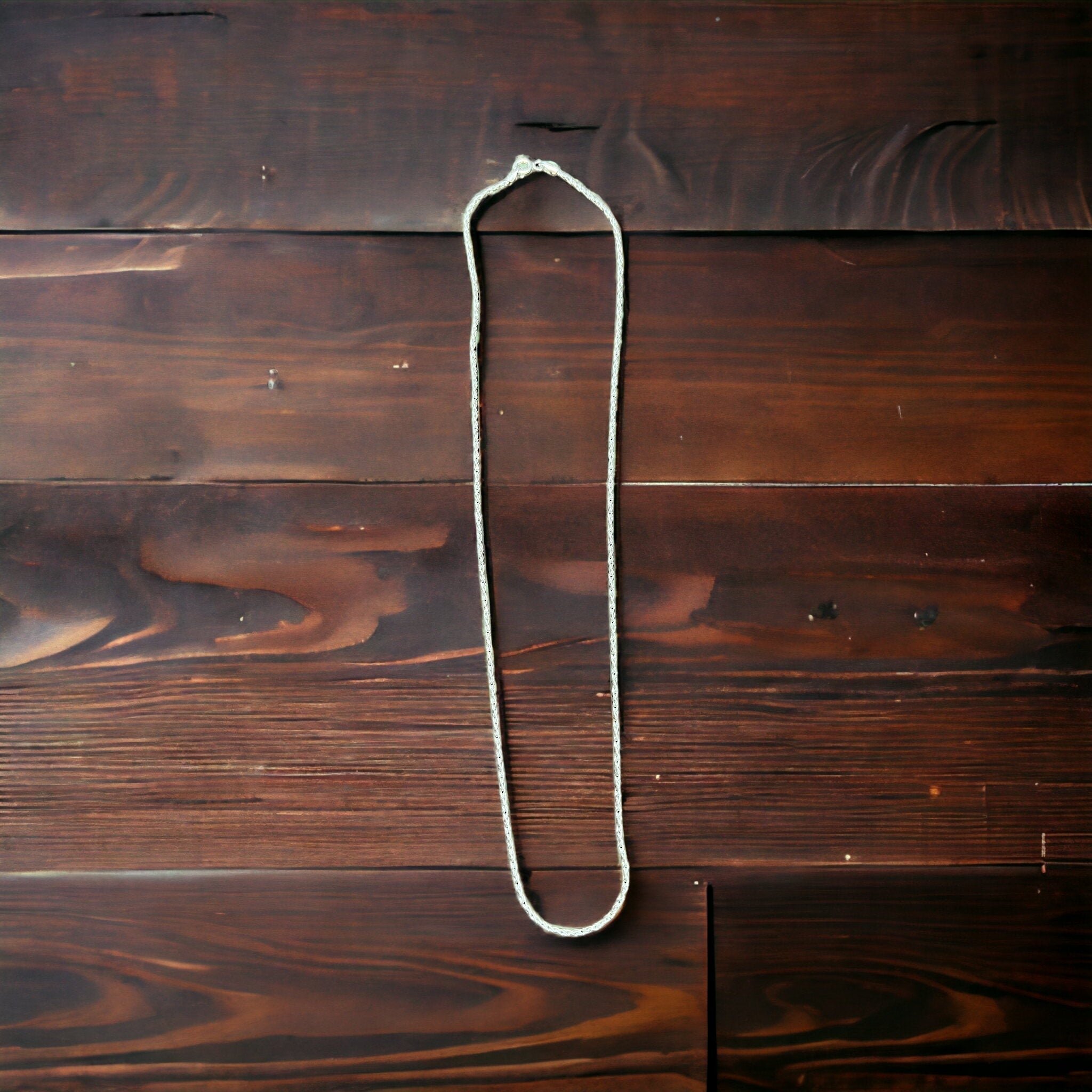 Bright Silver 16" Sterling Reverse Rope Chain — 1.35mm Italy-Made .925 with Spring Ring Clasp - Rooted & Reckless Co.