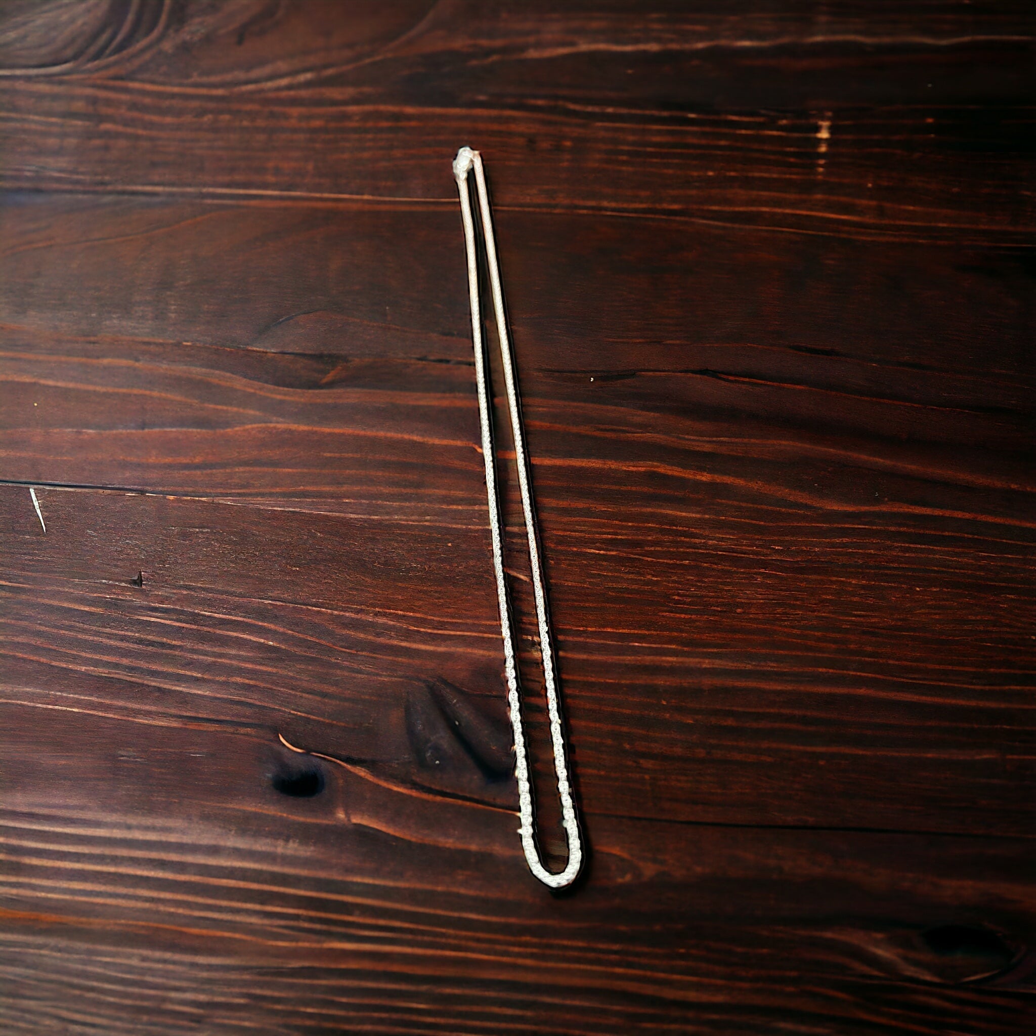 Bright Silver 18" Sterling Silver Double Rope Chain — 1mm Lacy Italy-Made with Lobster Clasp - Rooted & Reckless Co.