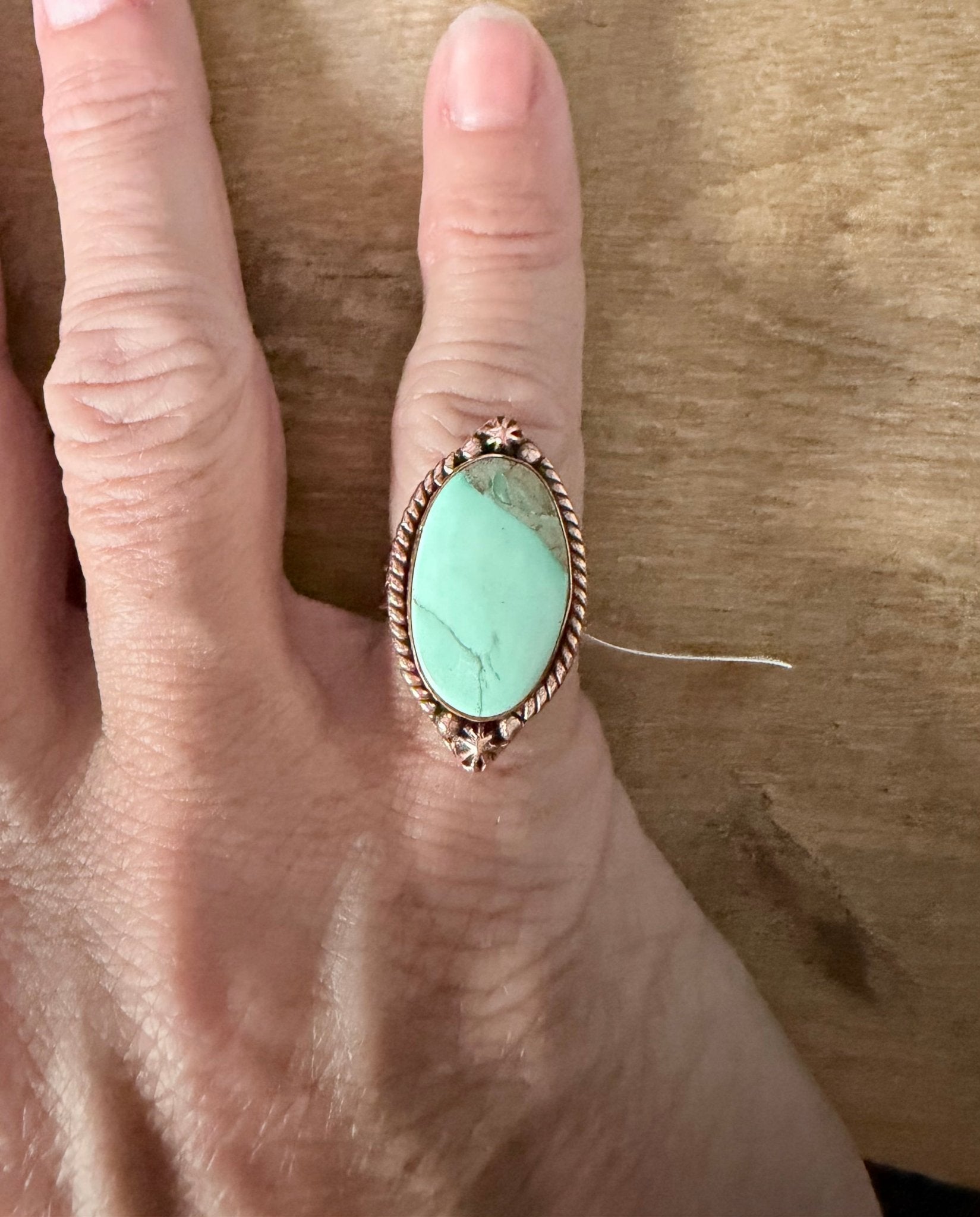 Broken Arrow Variscite Copper Ring - Rooted & Reckless Co.