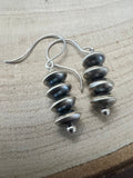 Bryannen Halwood Sterling Silver Navajo Pearl Earrings — 1.5 inch (Handcrafted by Navajo Artist) - Rooted & Reckless Co.