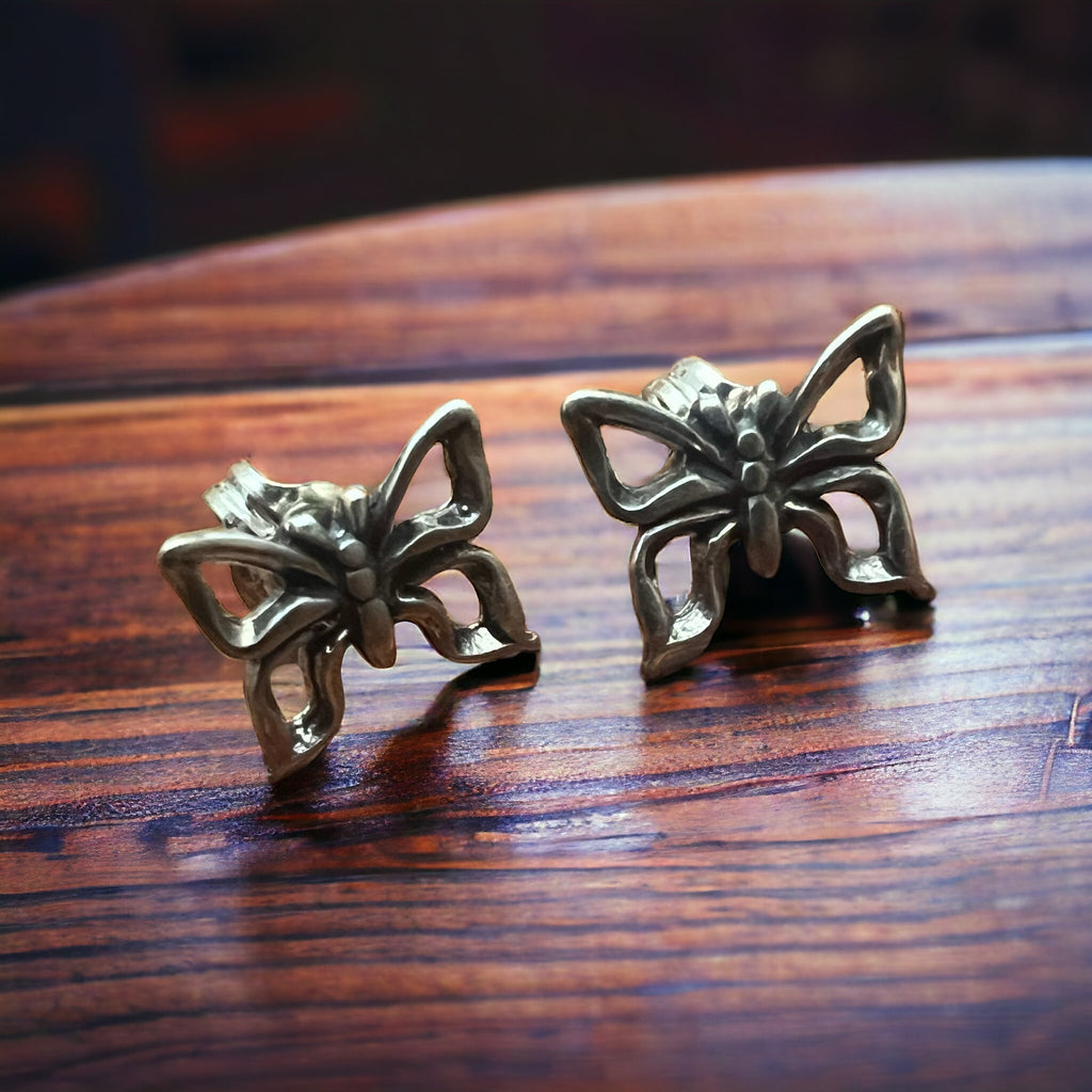 Butterfly post earrings in Sterling Silver - Rooted & Reckless Co.