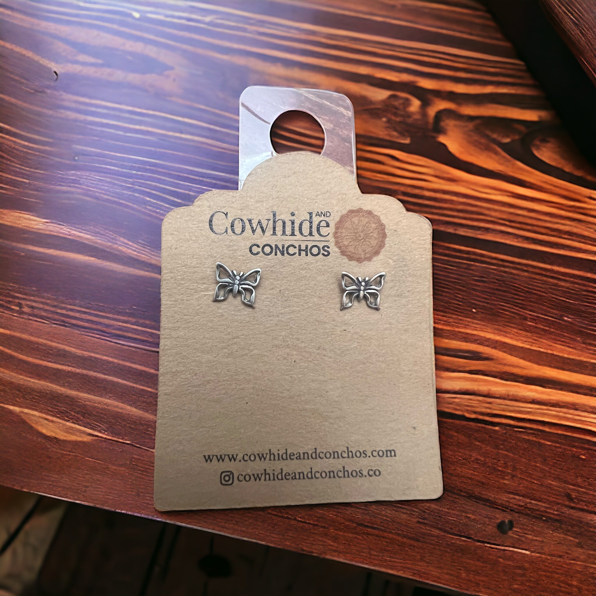 Butterfly post earrings in Sterling Silver - Rooted & Reckless Co.