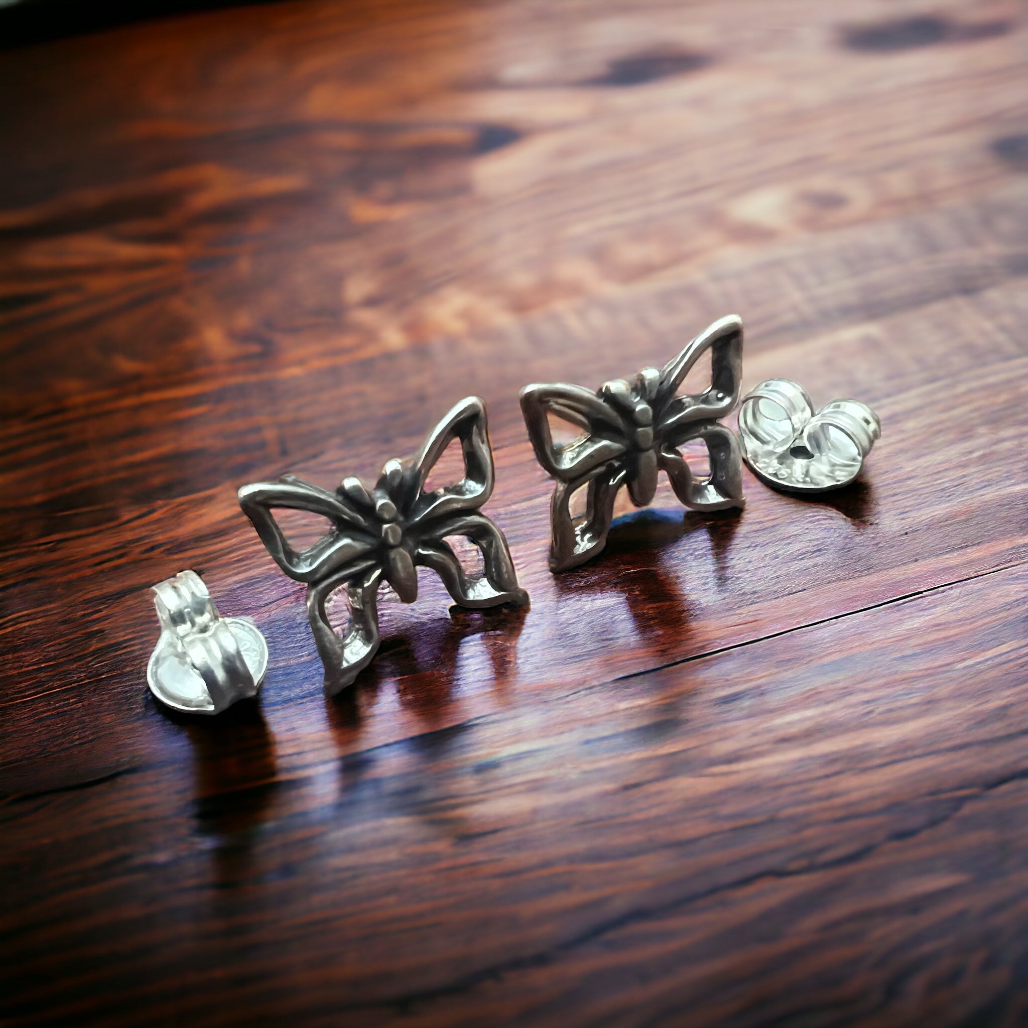 Butterfly post earrings in Sterling Silver - Rooted & Reckless Co.