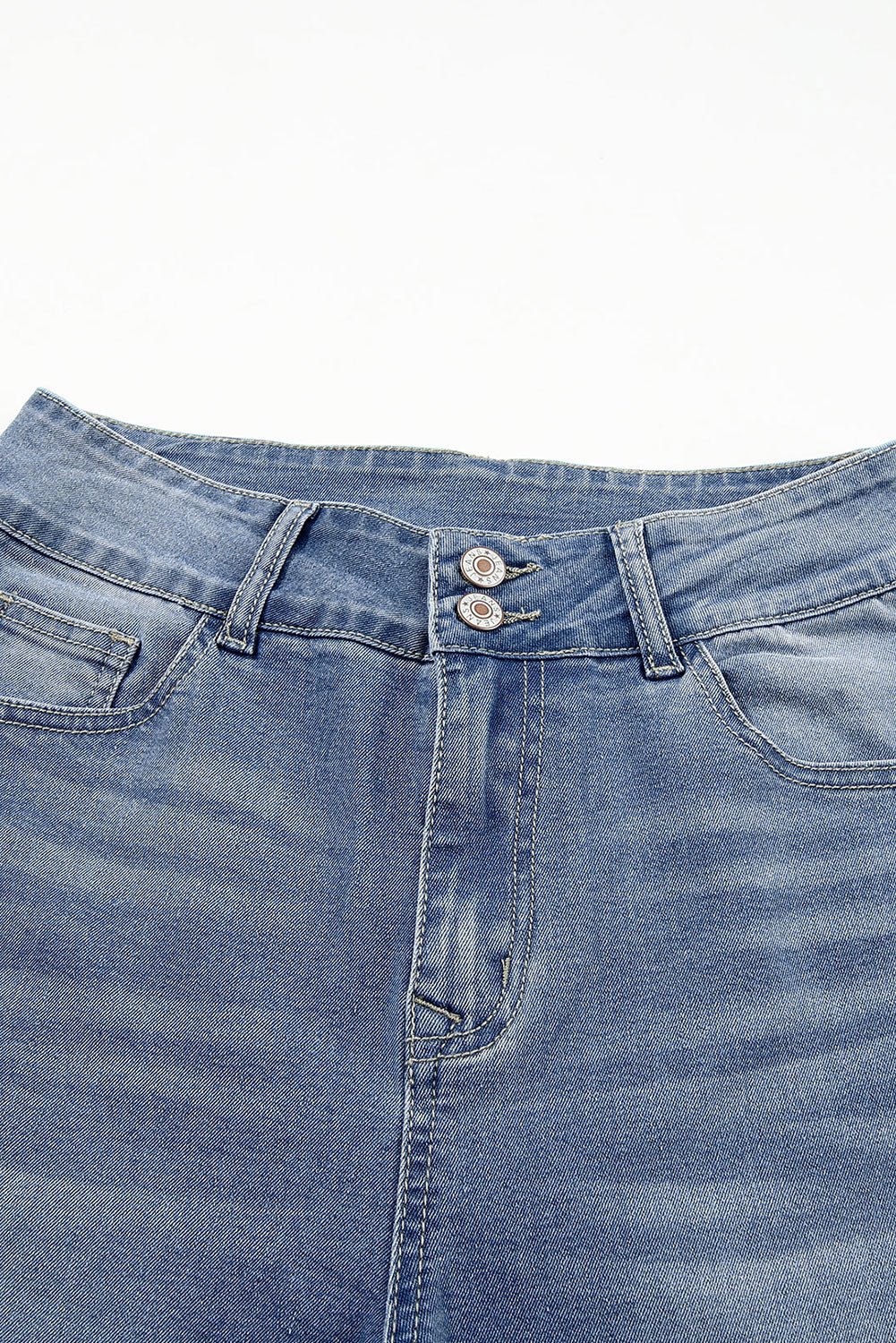 Buttoned High Waist Raw Hem Skinny Jeans - Rooted & Reckless Co.