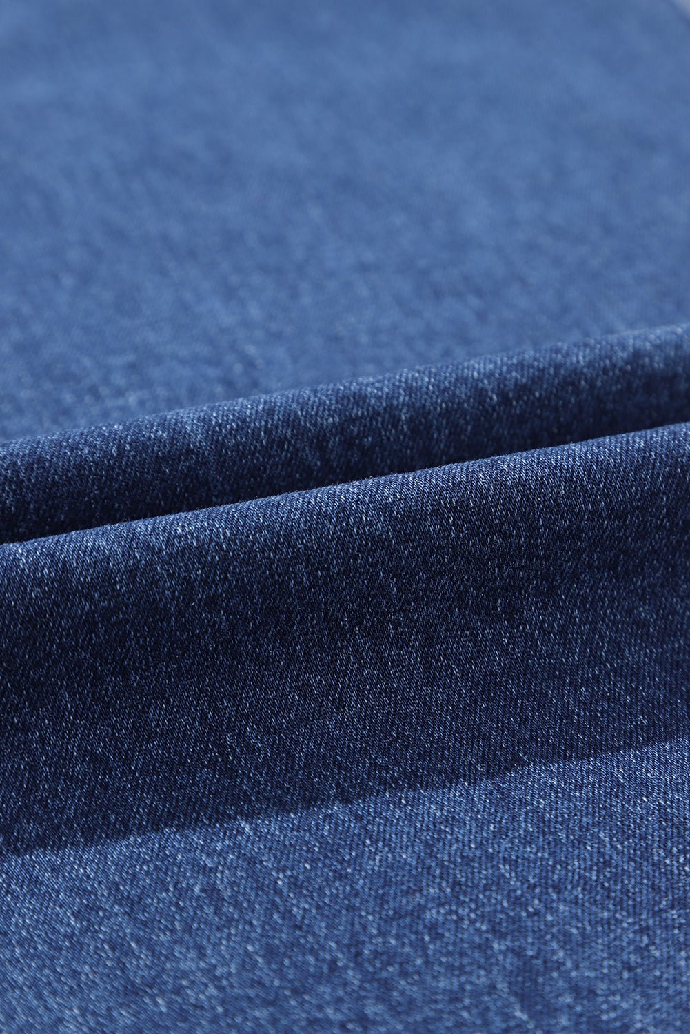 Buttoned High Waist Wide Leg Cropped Jeans - Rooted & Reckless Co.