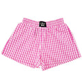 BXGH-PINK GINGHAM BOXER SHORT - Rooted & Reckless Co.