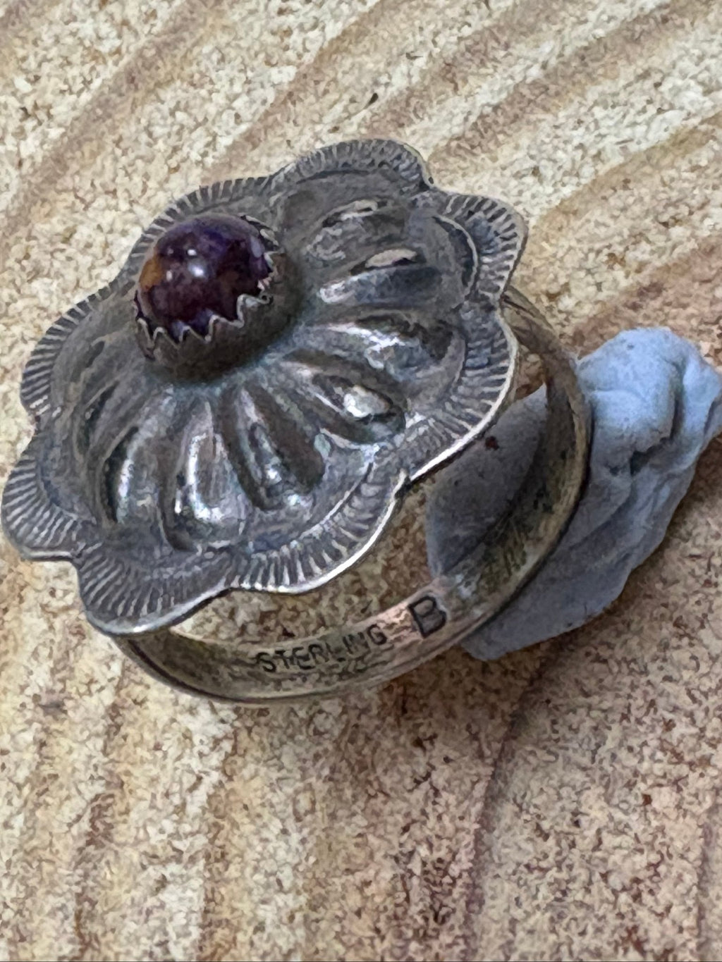 Byron Begay Navajo Sterling Silver Purple Spiny Oyster Ring — Size 7 - Rooted & Reckless Co.