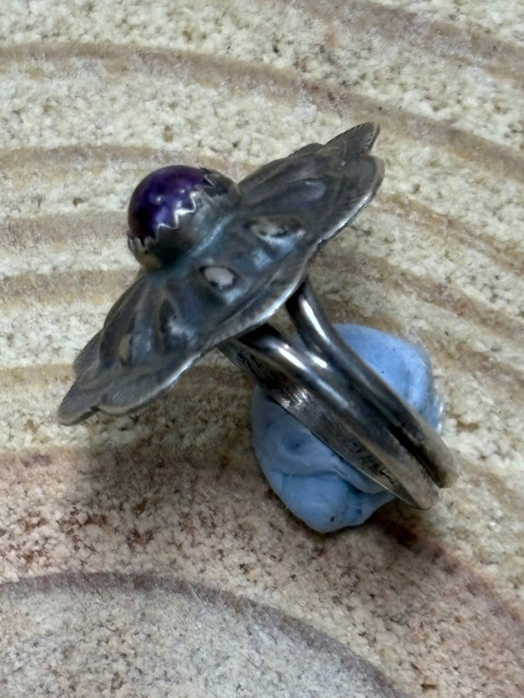 Byron Begay Navajo Sterling Silver Purple Spiny Oyster Ring — Size 7 - Rooted & Reckless Co.