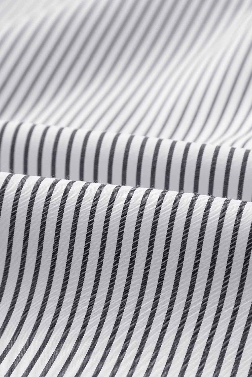 Stripe Smocked Long Sleeve Button-Up Shirt
