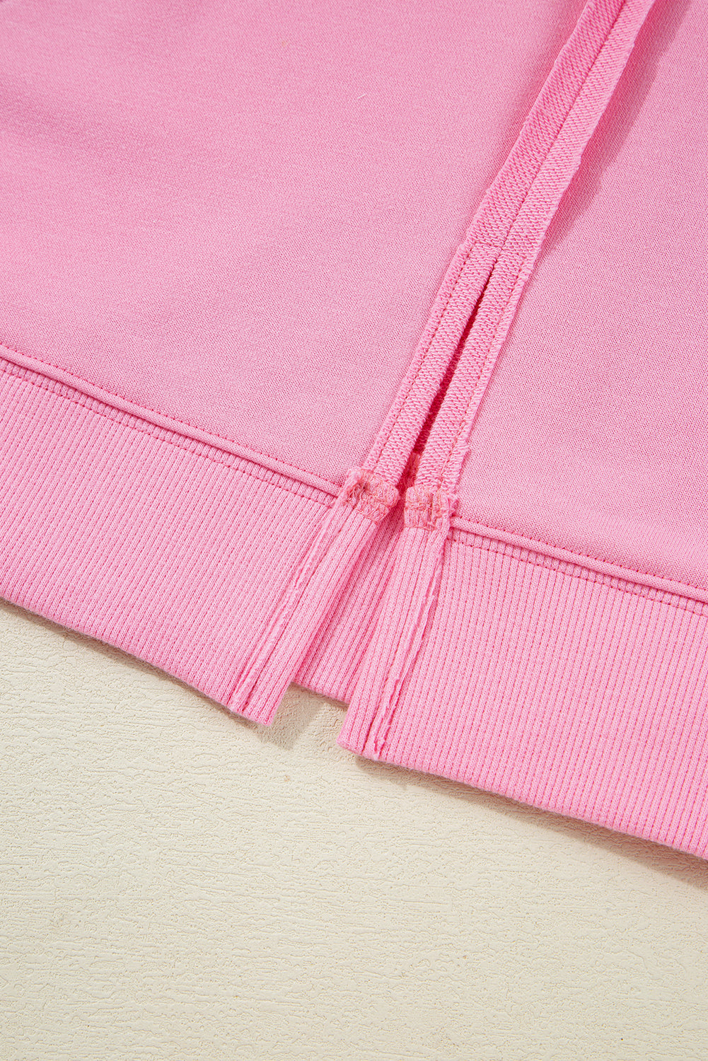 Bow Tie Lace Embroidered Reverse Seam Sweatshirt