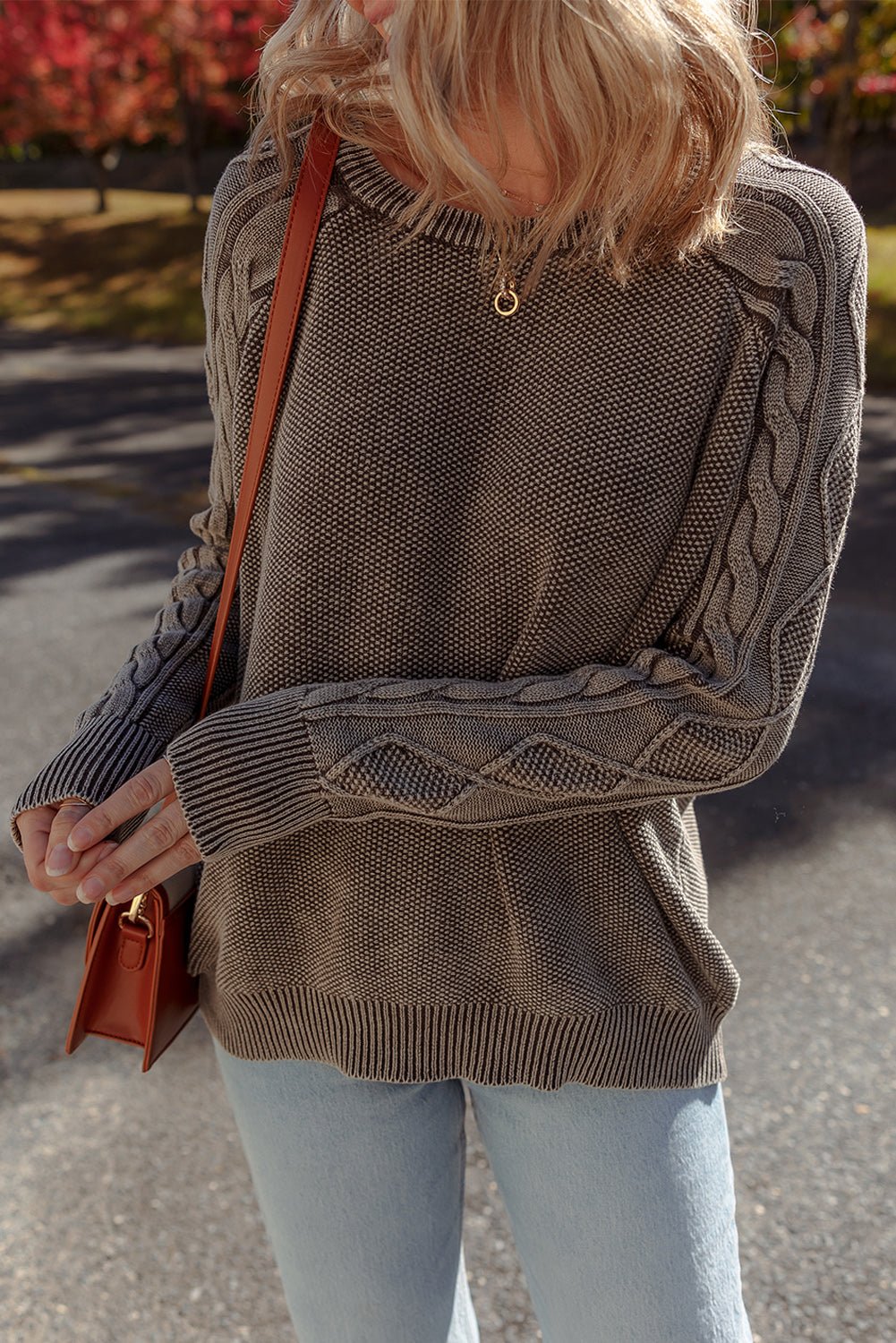 Cable Knit Long Sleeve Sweater - Rooted & Reckless Co.