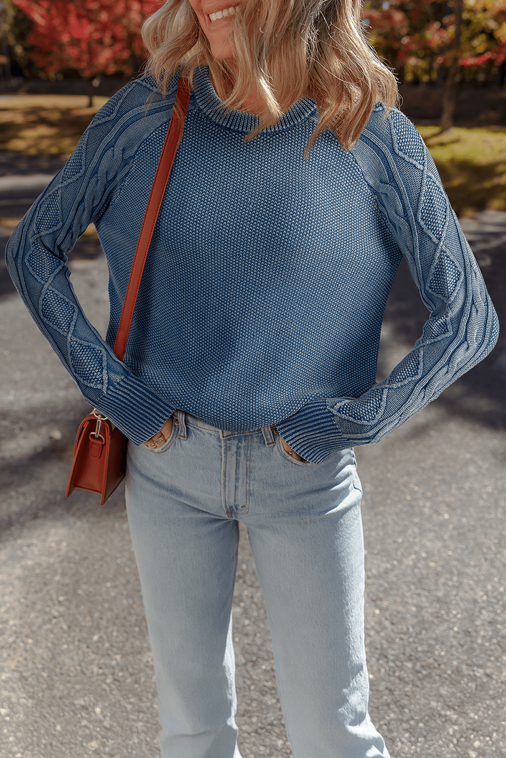 Cable Knit Long Sleeve Sweater - Rooted & Reckless Co.