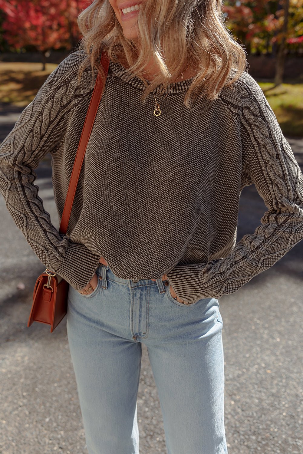 Cable Knit Long Sleeve Sweater - Rooted & Reckless Co.