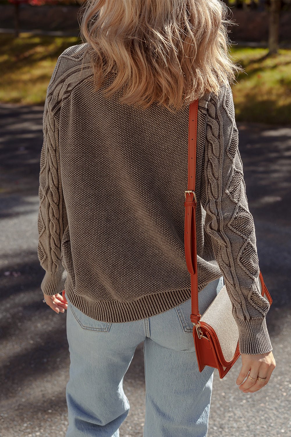 Cable Knit Long Sleeve Sweater - Rooted & Reckless Co.