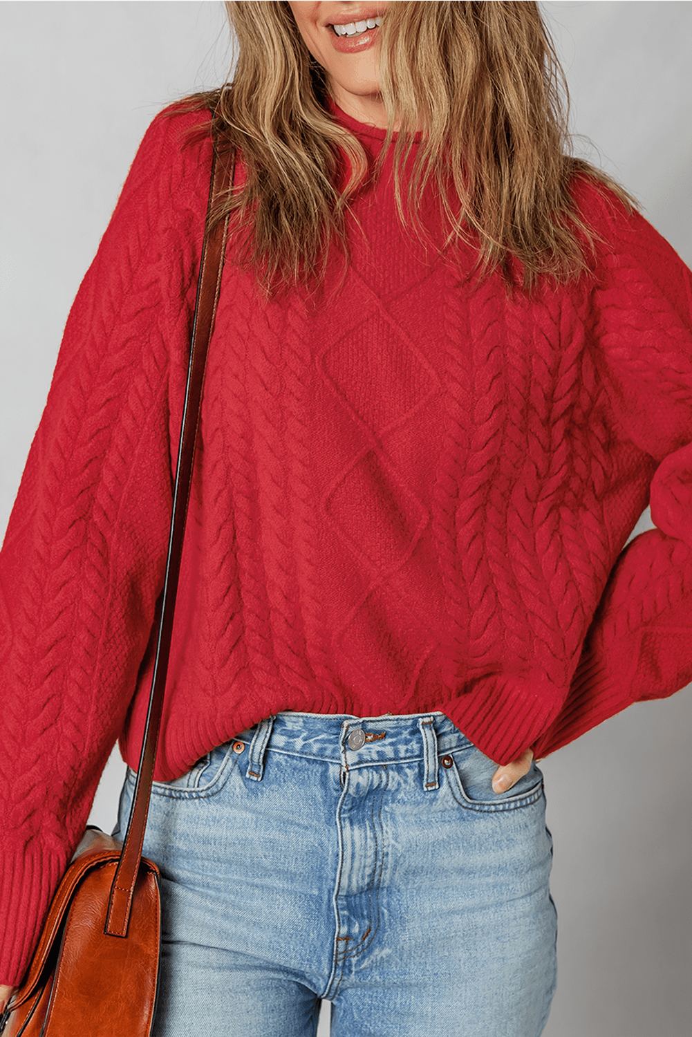 Cable Knit Long Sleeve Sweater - Rooted & Reckless Co.