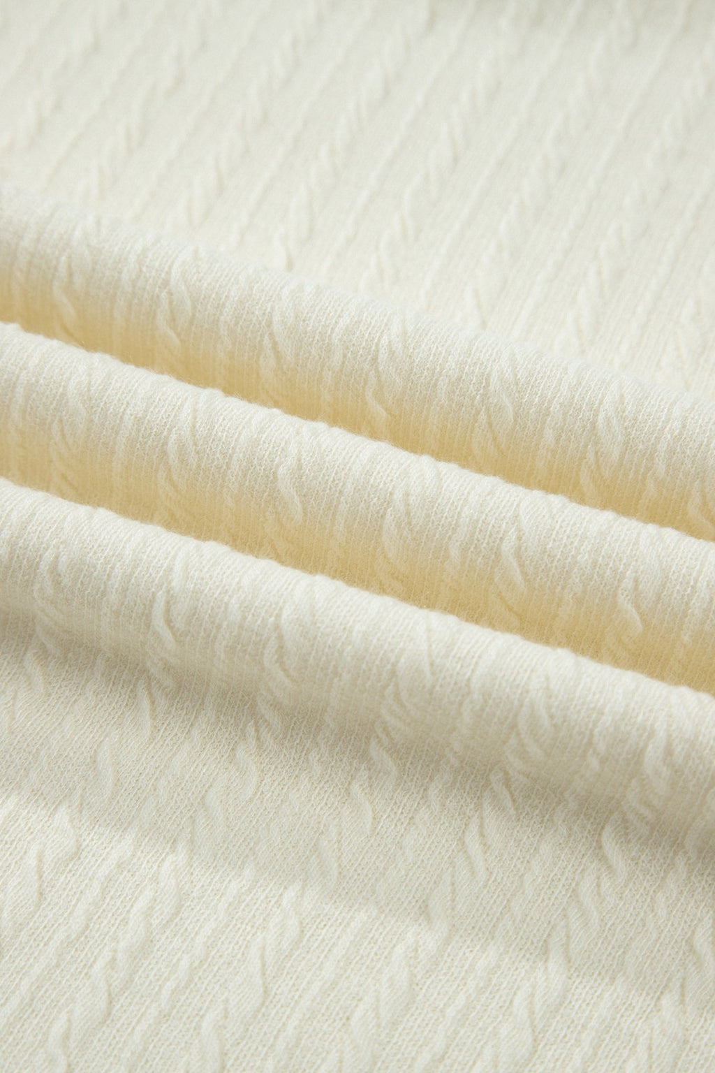 Cable Knit Textured V-Neck Short Sleeve T-Shirt - Rooted & Reckless Co.