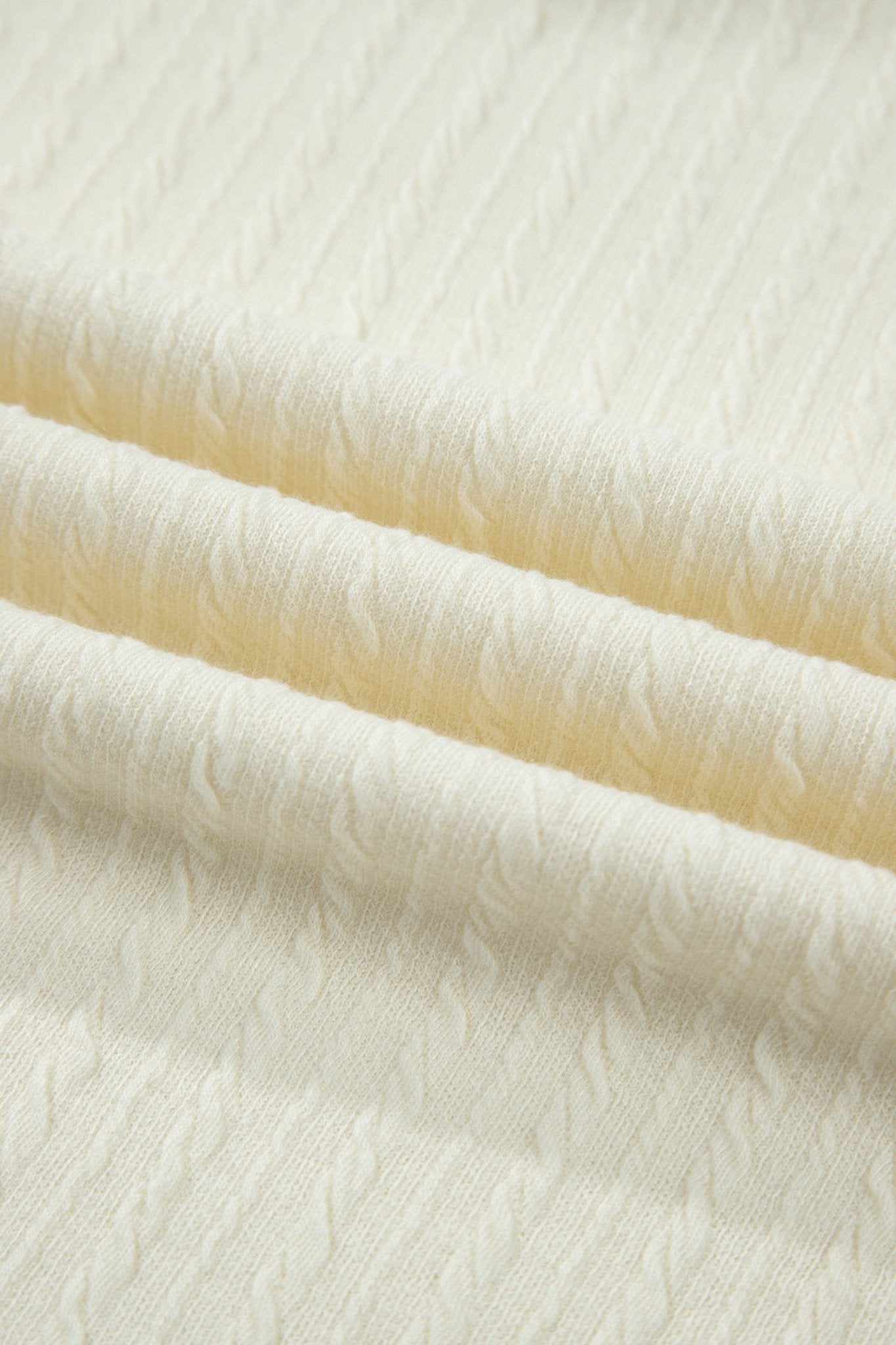 Cable Knit Textured V-Neck Short Sleeve T-Shirt - Rooted & Reckless Co.