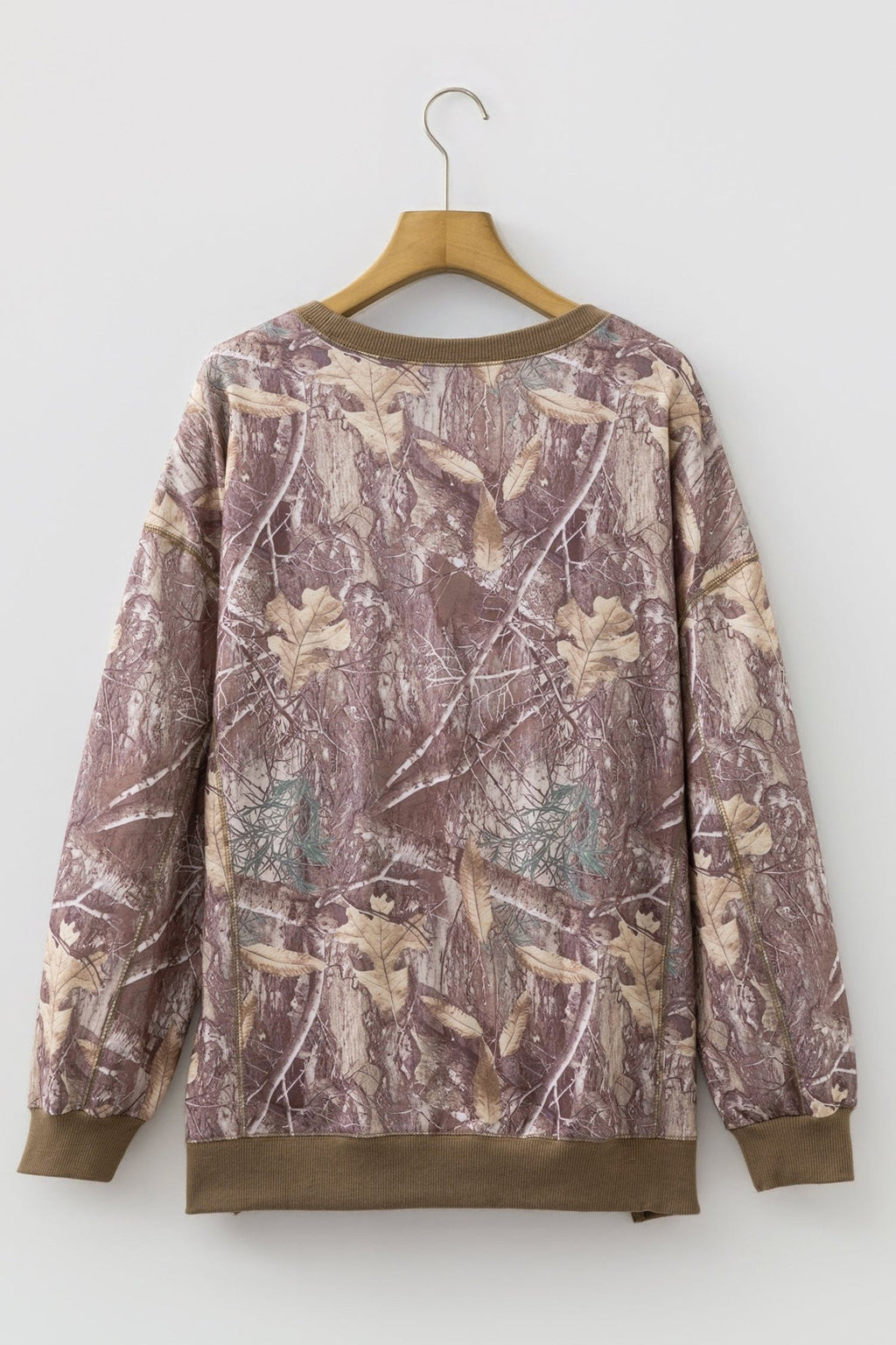 Camo Abstract Colorblock Detail Baggy Pullover Sweatshirt - Rooted & Reckless Co.