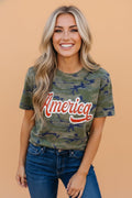 Camo America Patriotic Graphic Tee - Rooted & Reckless Co.