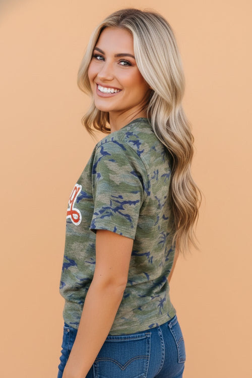 Camo America Patriotic Graphic Tee - Rooted & Reckless Co.