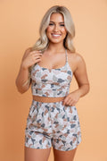 Camo Cropped Tank & Shorts Athleisure Set - Rooted & Reckless Co.
