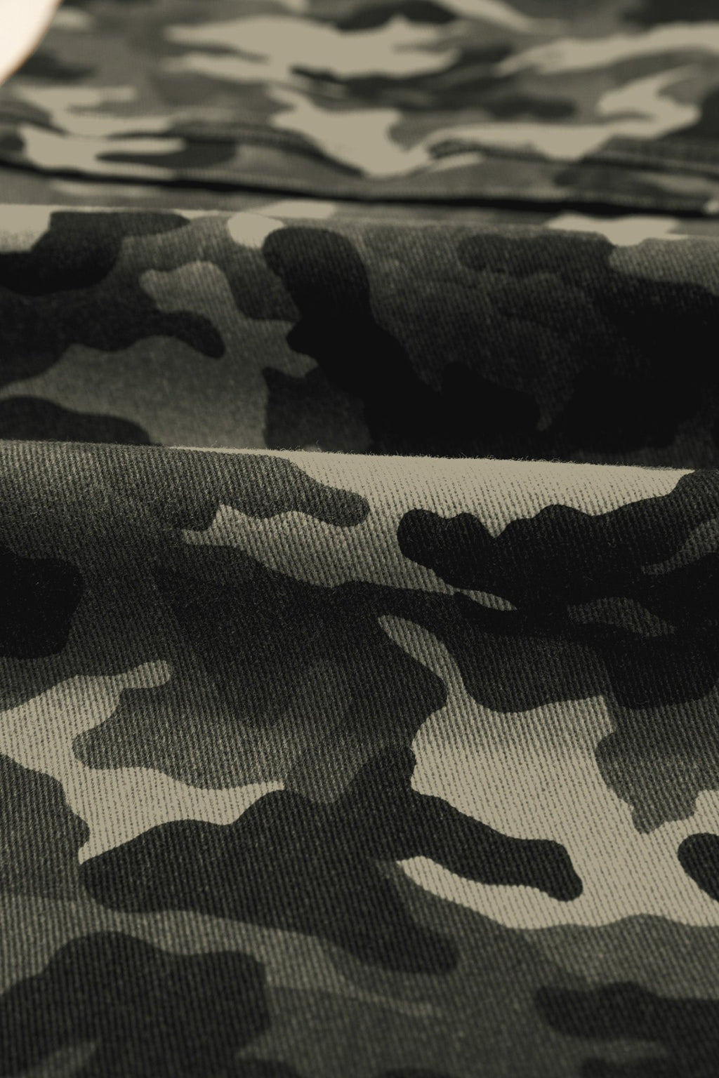 Camo Denim Cargo Pocket Wide Leg Pants - Rooted & Reckless Co.