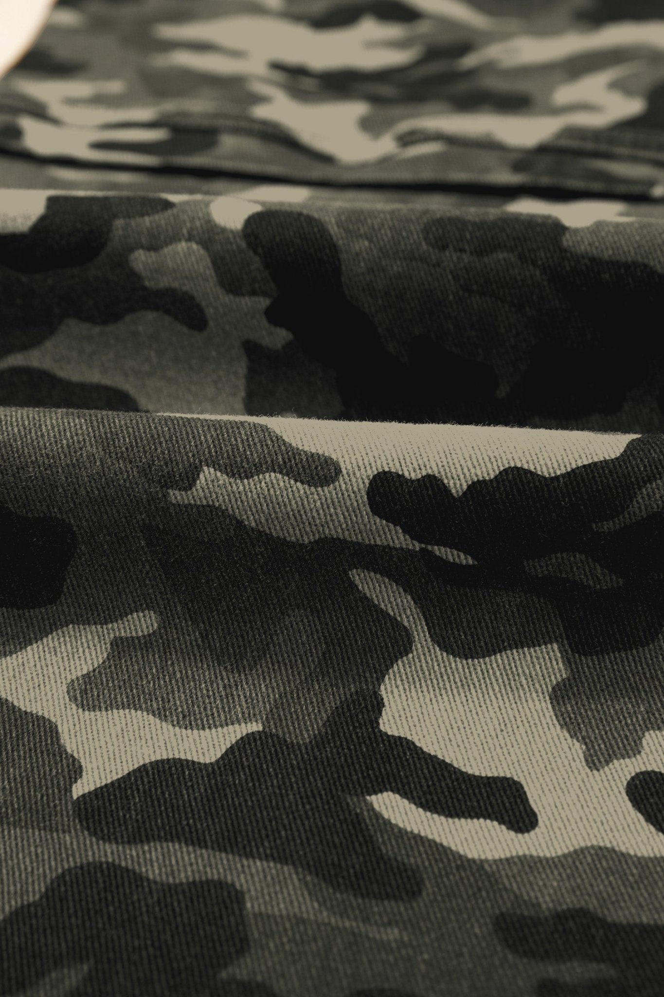 Camo Denim Cargo Pocket Wide Leg Pants - Rooted & Reckless Co.