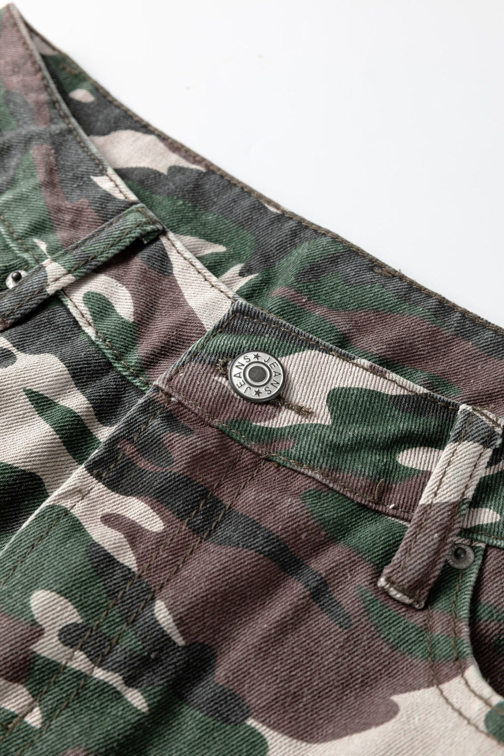 Camo Denim Cargo Wide Leg Pants - Rooted & Reckless Co.