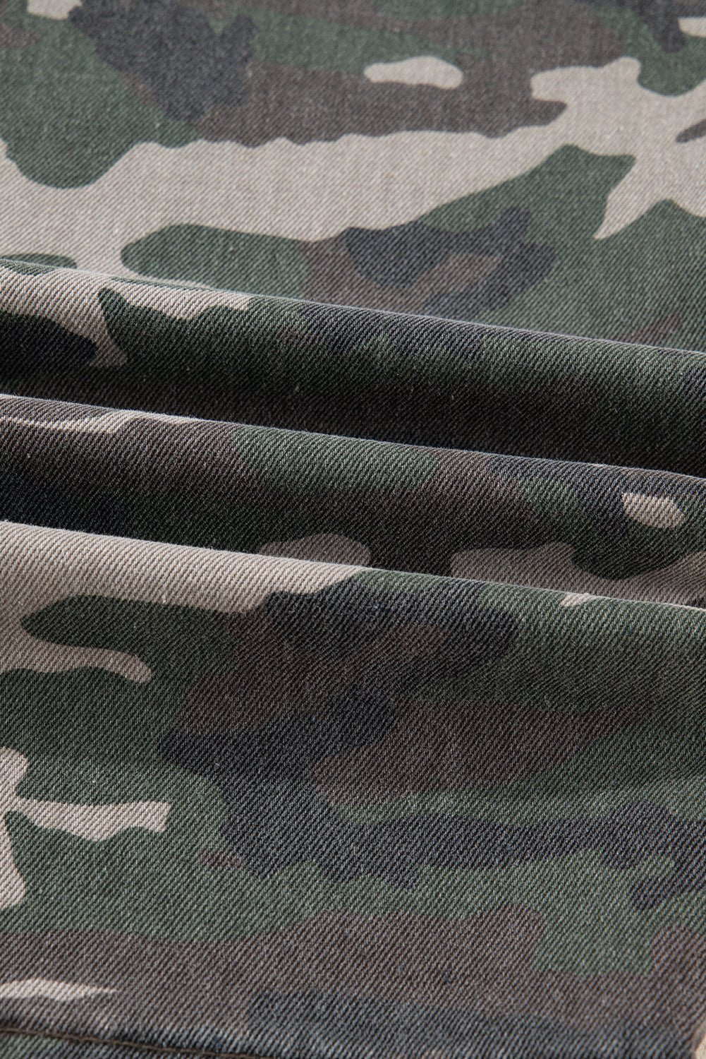 Camo Denim Cargo Wide Leg Pants - Rooted & Reckless Co.