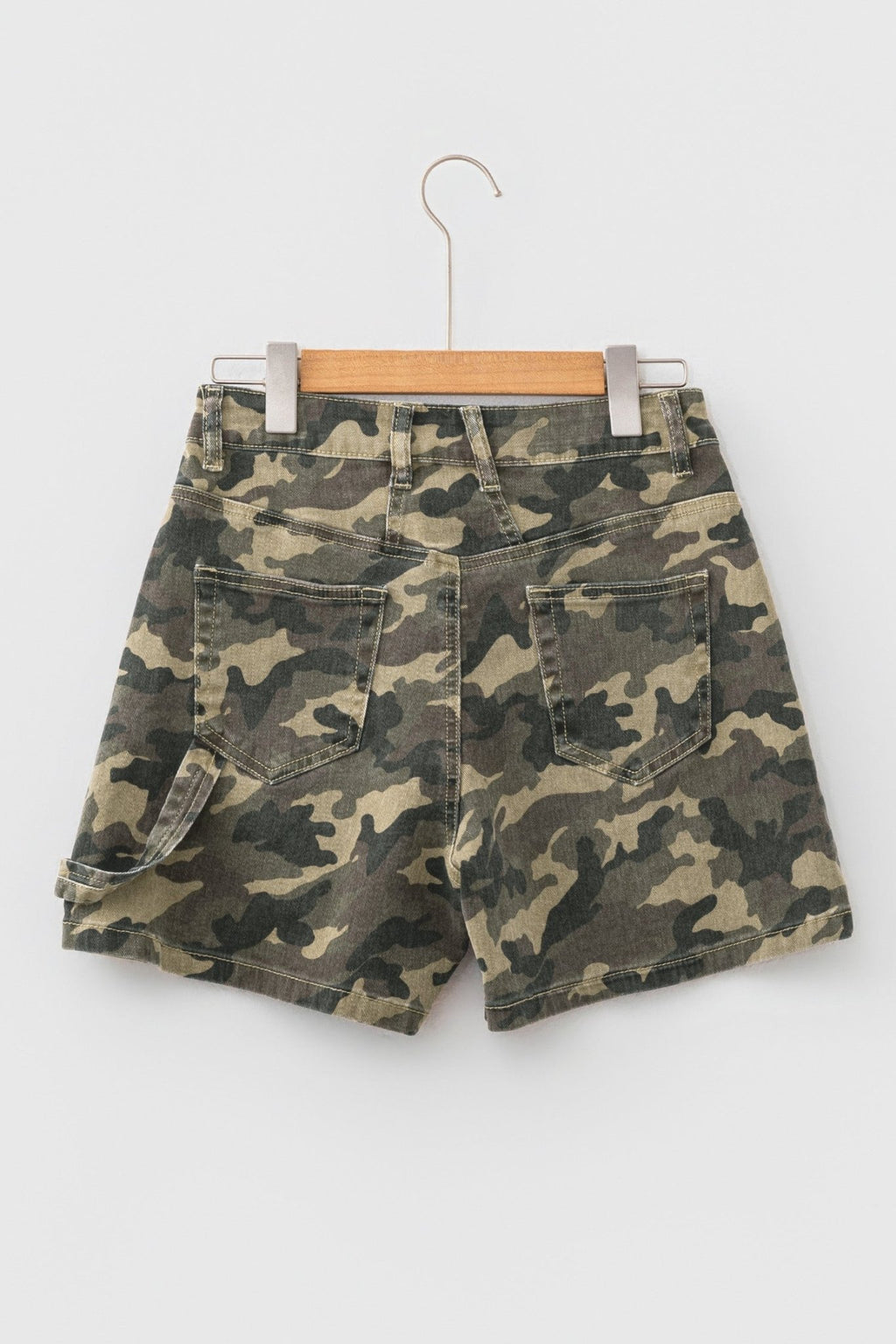 Camo Denim High Waist Shorts - Rooted & Reckless Co.
