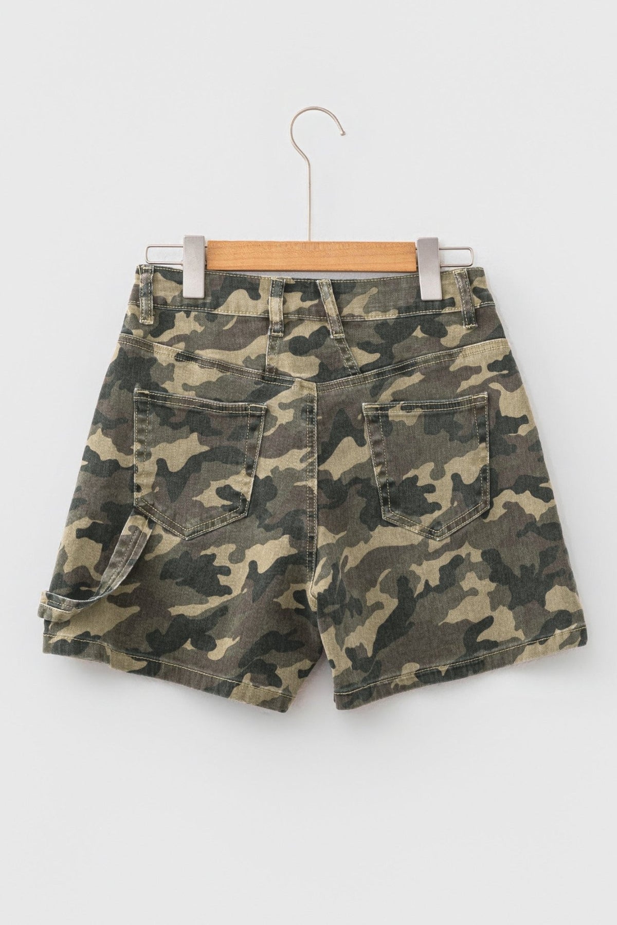 Camo Denim High Waist Shorts - Rooted & Reckless Co.