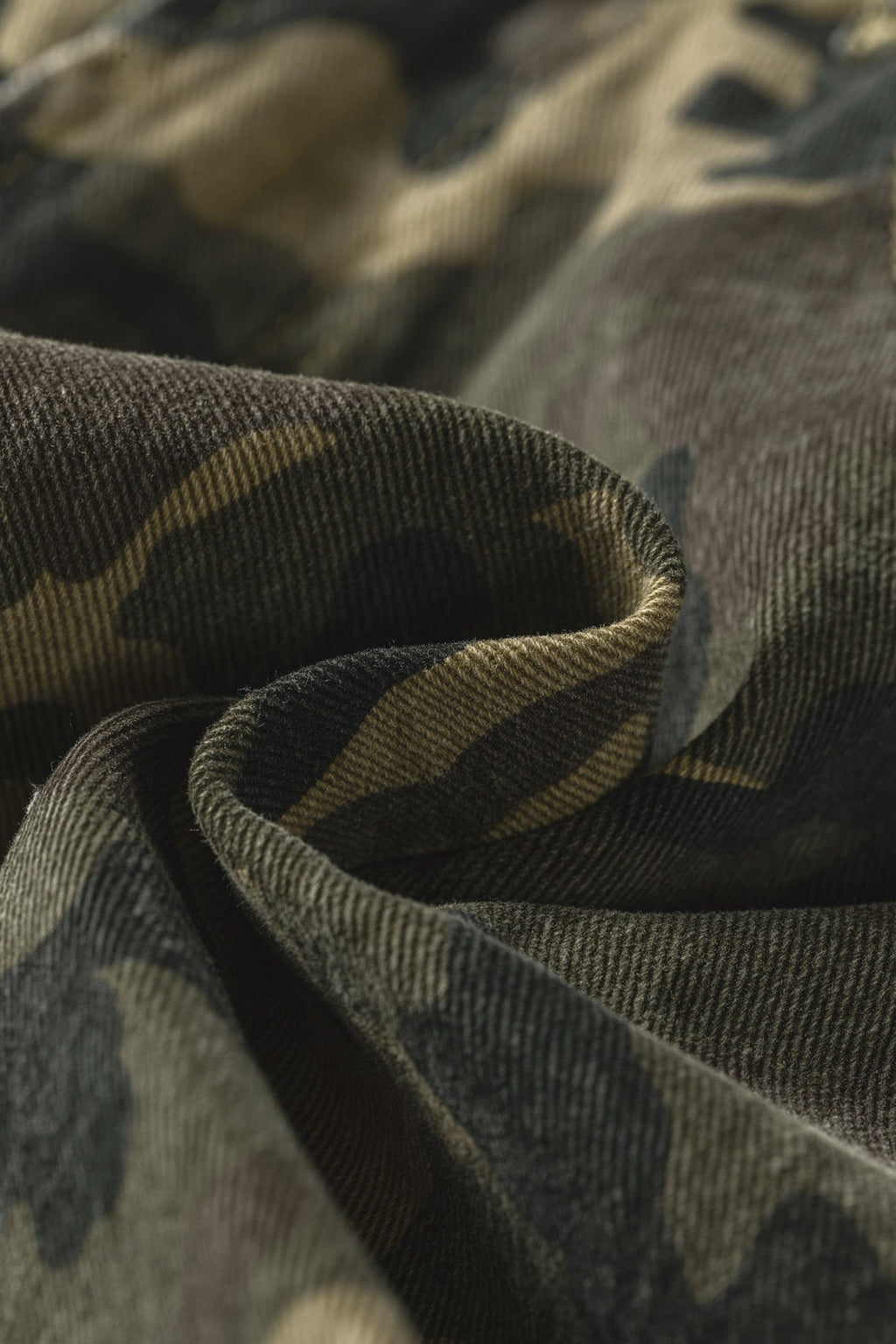 Camo Denim High Waist Shorts - Rooted & Reckless Co.