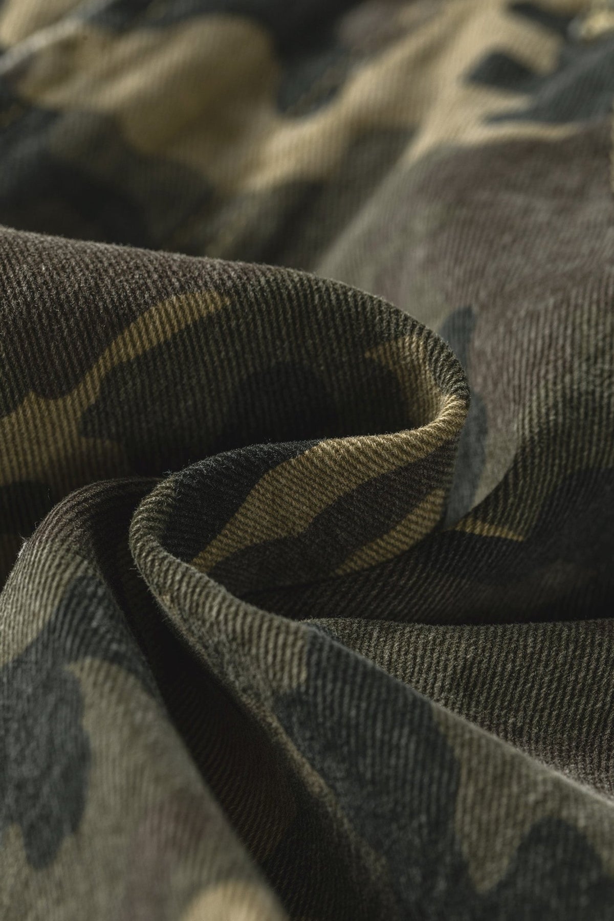 Camo Denim High Waist Shorts - Rooted & Reckless Co.