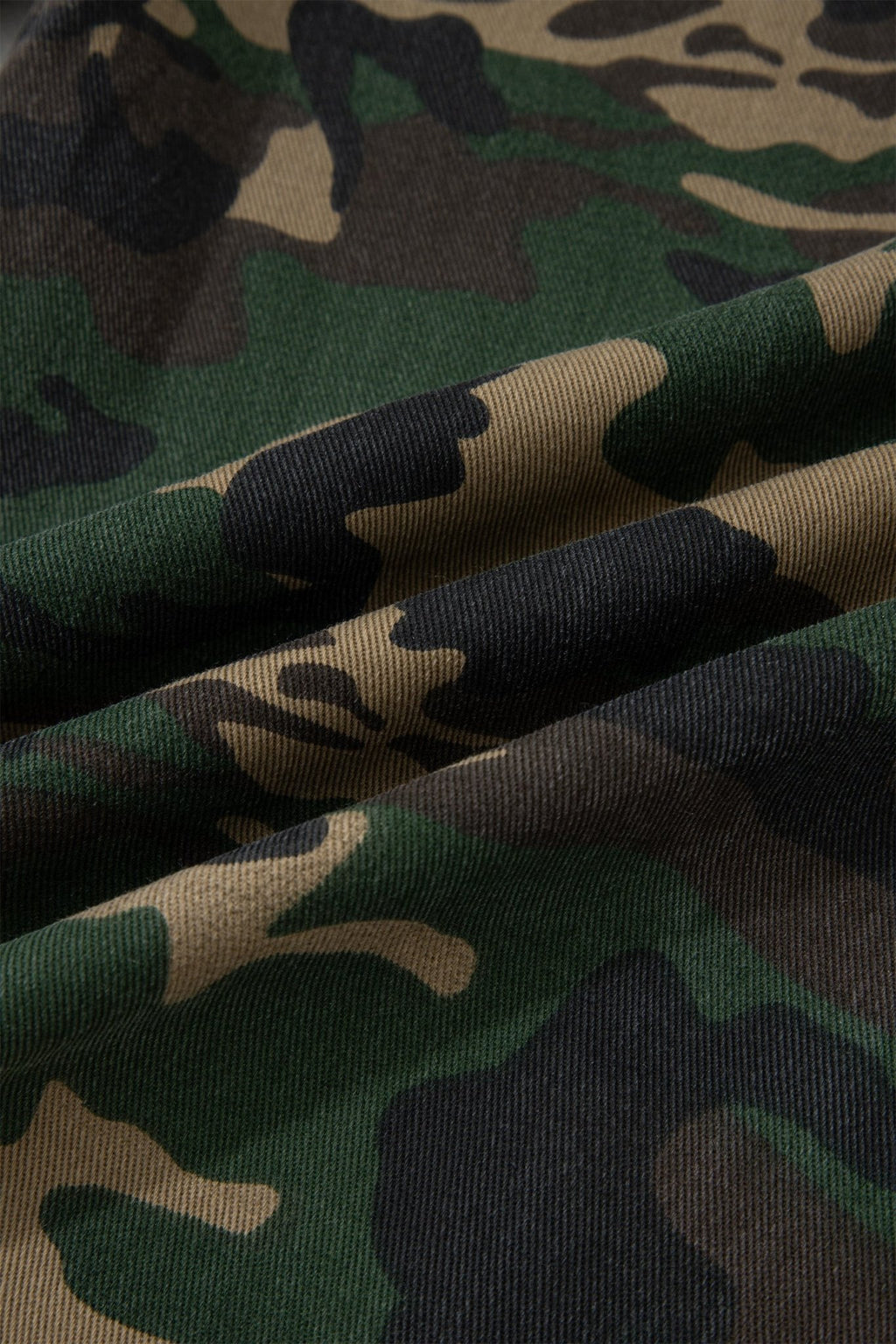 Camo Denim Patch Pocket Drawstring Barrel Leg Jeans - Rooted & Reckless Co.