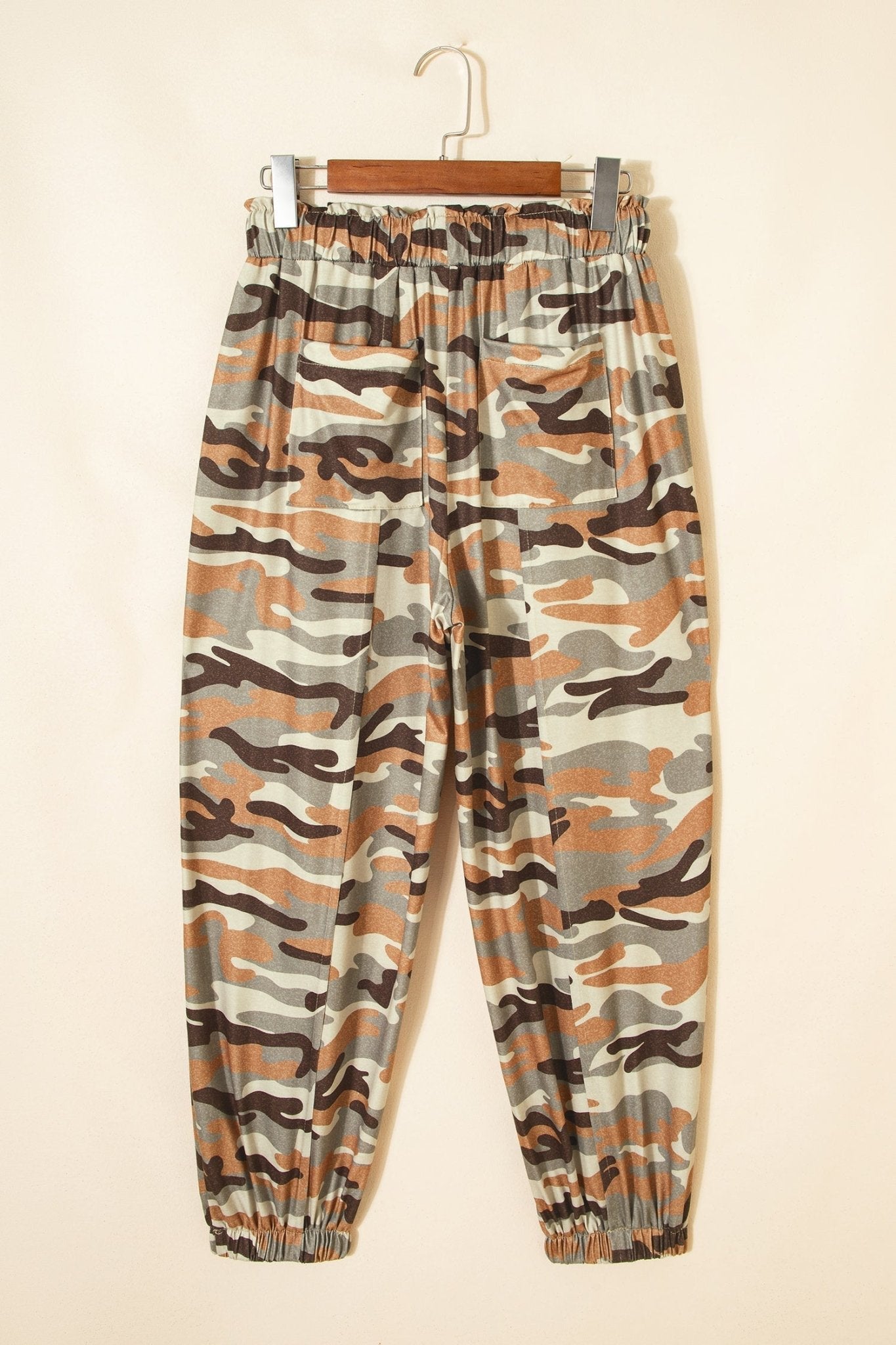 Camo Drawstring Elastic Waist Jogger Pants - Rooted & Reckless Co.