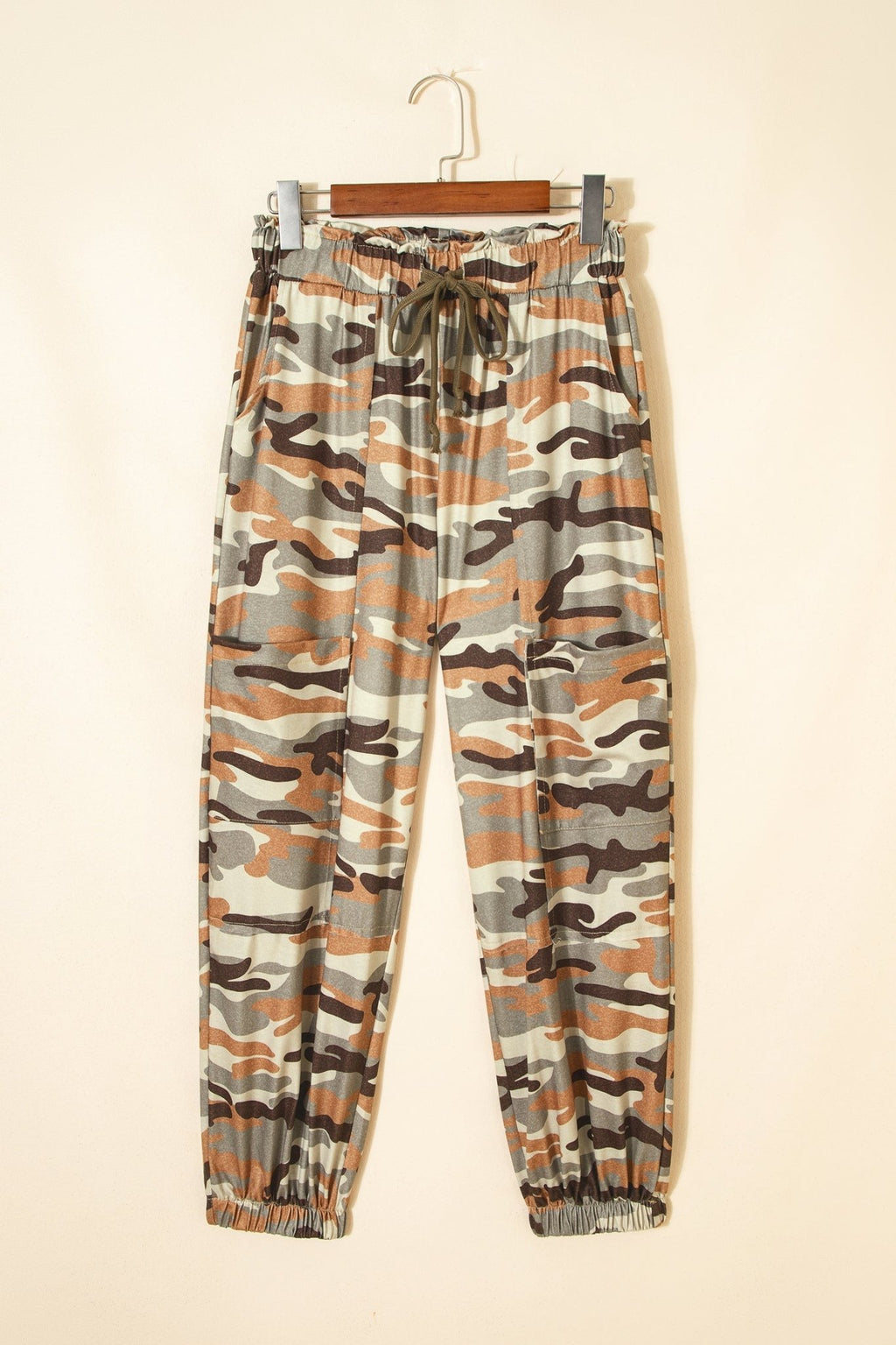 Camo Drawstring Elastic Waist Jogger Pants - Rooted & Reckless Co.