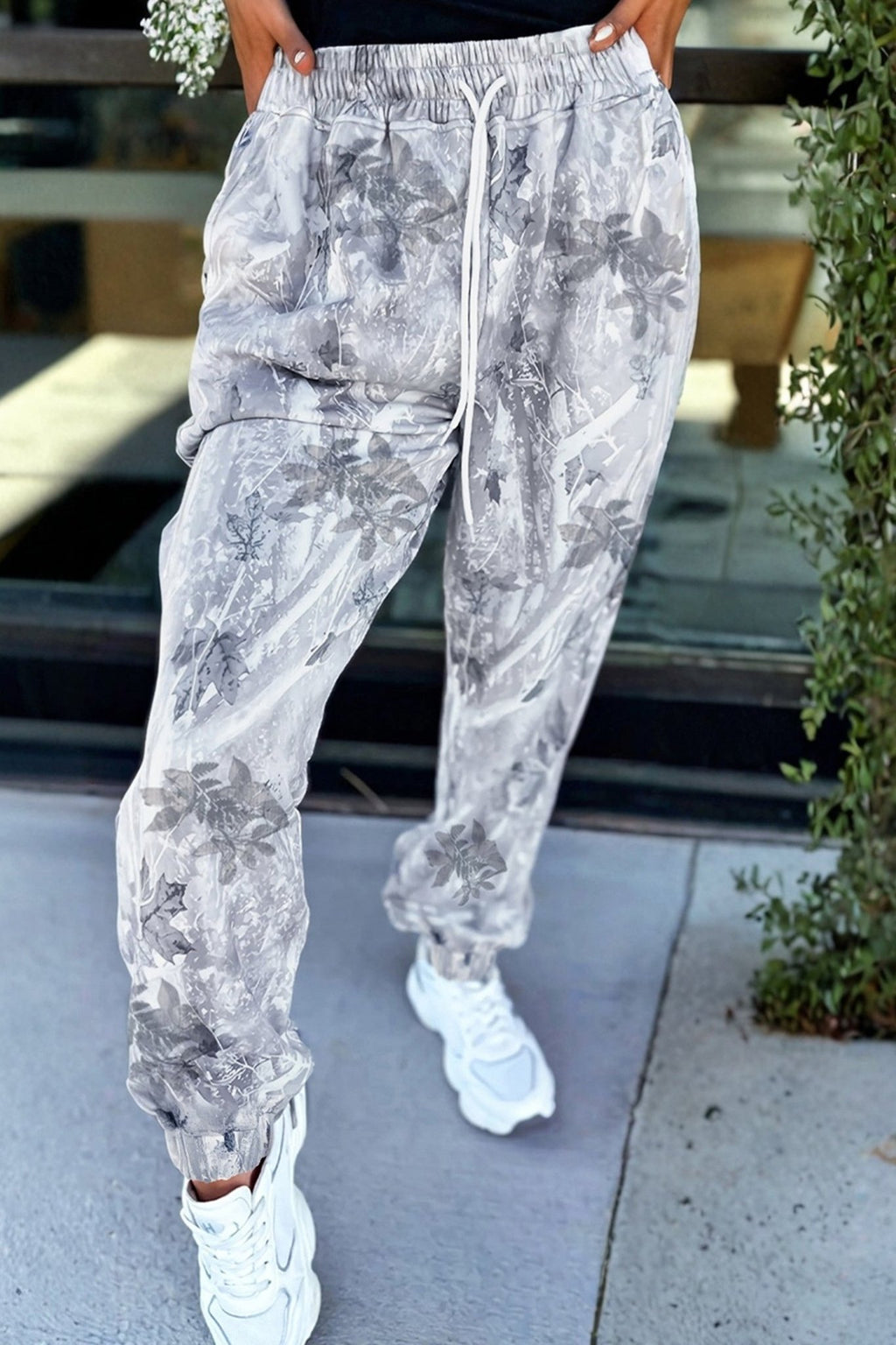 Camo Drawstring Elastic Waist Jogger Pants - Rooted & Reckless Co.