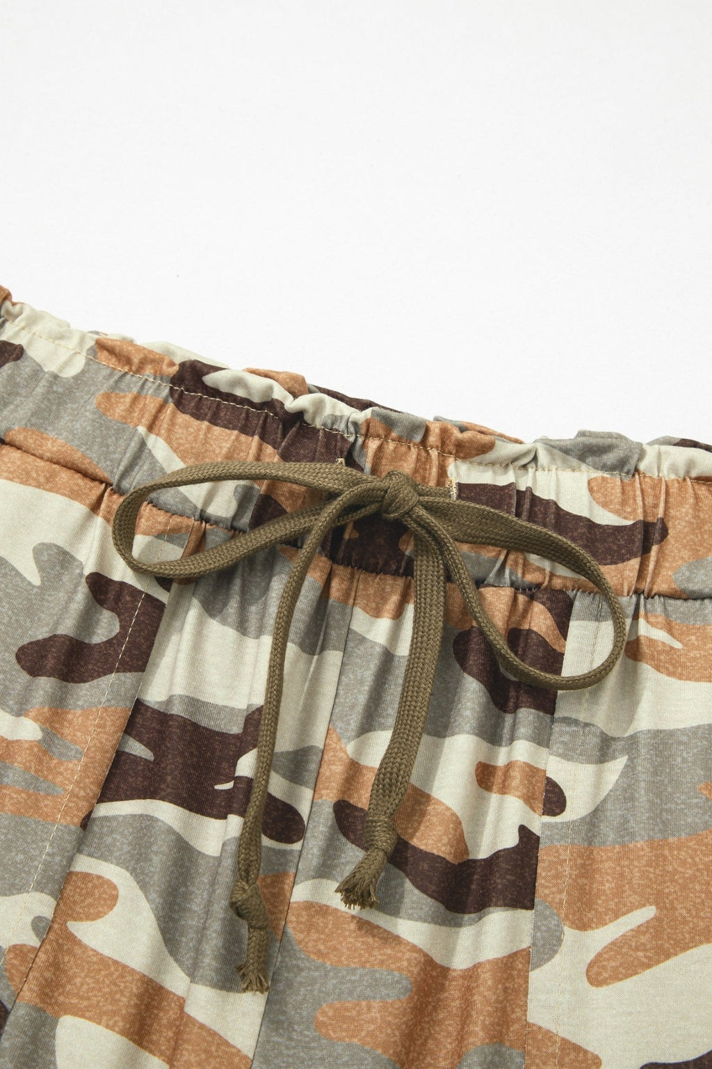 Camo Drawstring Elastic Waist Jogger Pants - Rooted & Reckless Co.