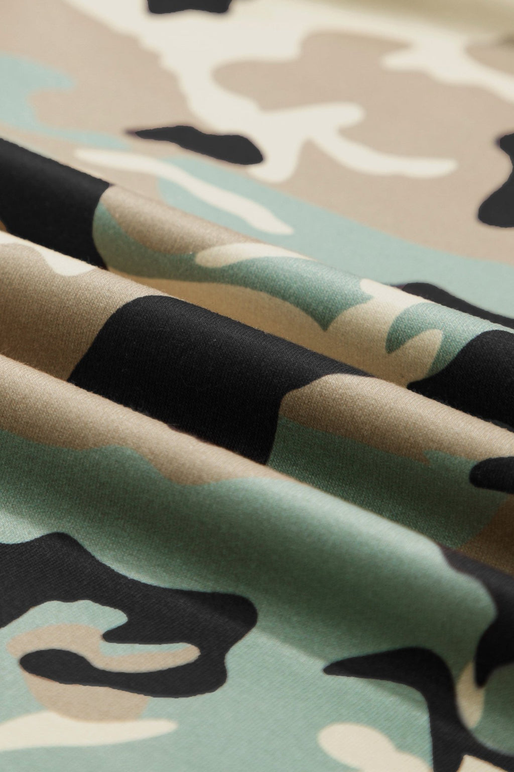 Camo Drawstring Elastic Waist Wide Leg Pants - Rooted & Reckless Co.