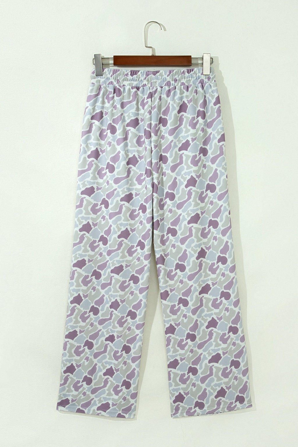Camo Drawstring High Waist Wide Leg Pants - Rooted & Reckless Co.