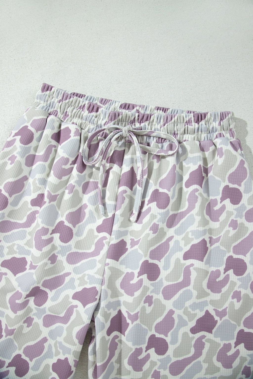 Camo Drawstring High Waist Wide Leg Pants - Rooted & Reckless Co.