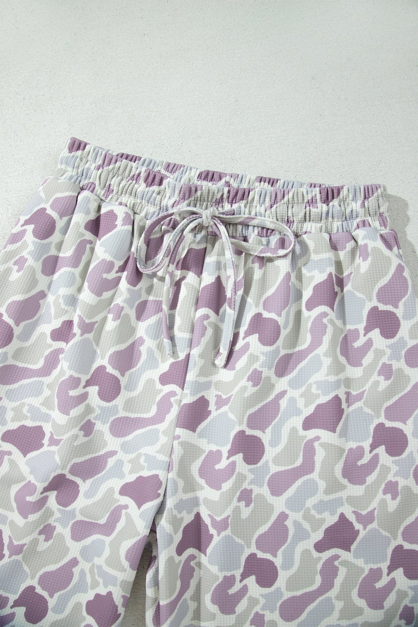 Camo Drawstring High Waist Wide Leg Pants - Rooted & Reckless Co.