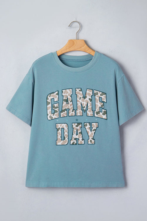 Camo Game Day Short Sleeve Graphic T-Shirt - Rooted & Reckless Co.