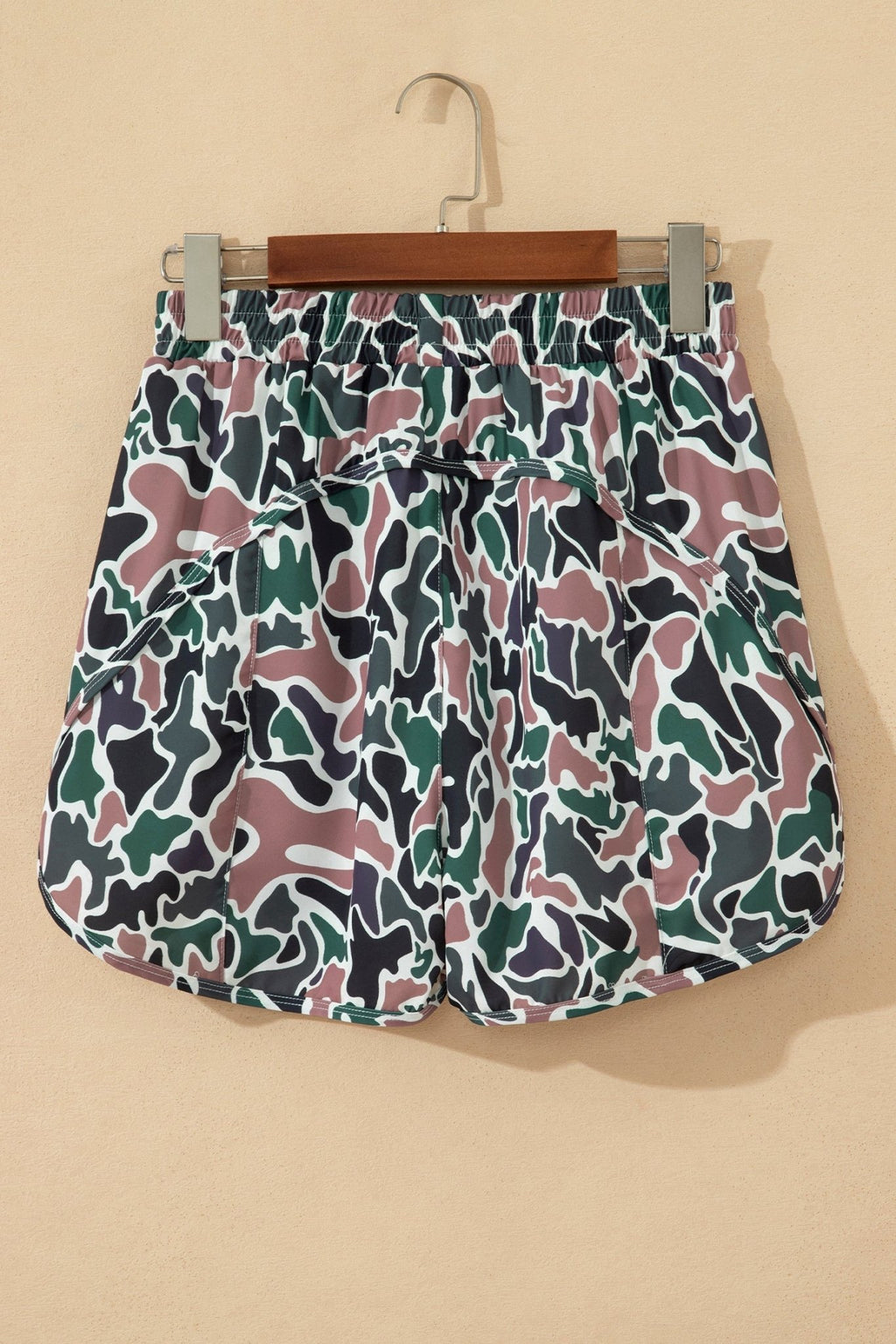 Camo High Waist Lined Athletic Shorts - Rooted & Reckless Co.