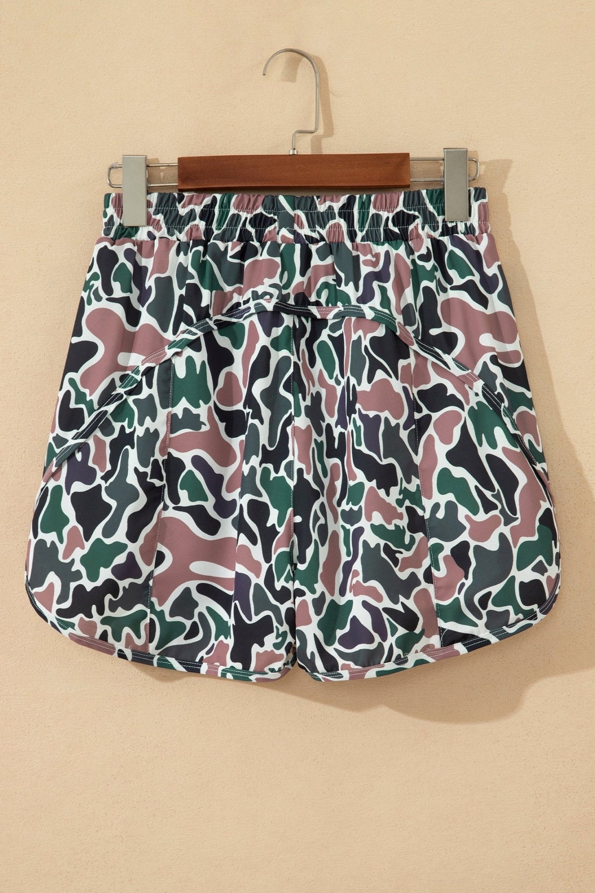 Camo High Waist Lined Athletic Shorts - Rooted & Reckless Co.