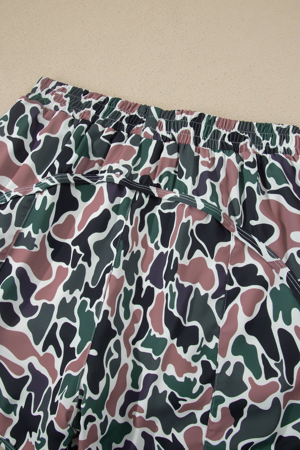 Camo High Waist Lined Athletic Shorts - Rooted & Reckless Co.