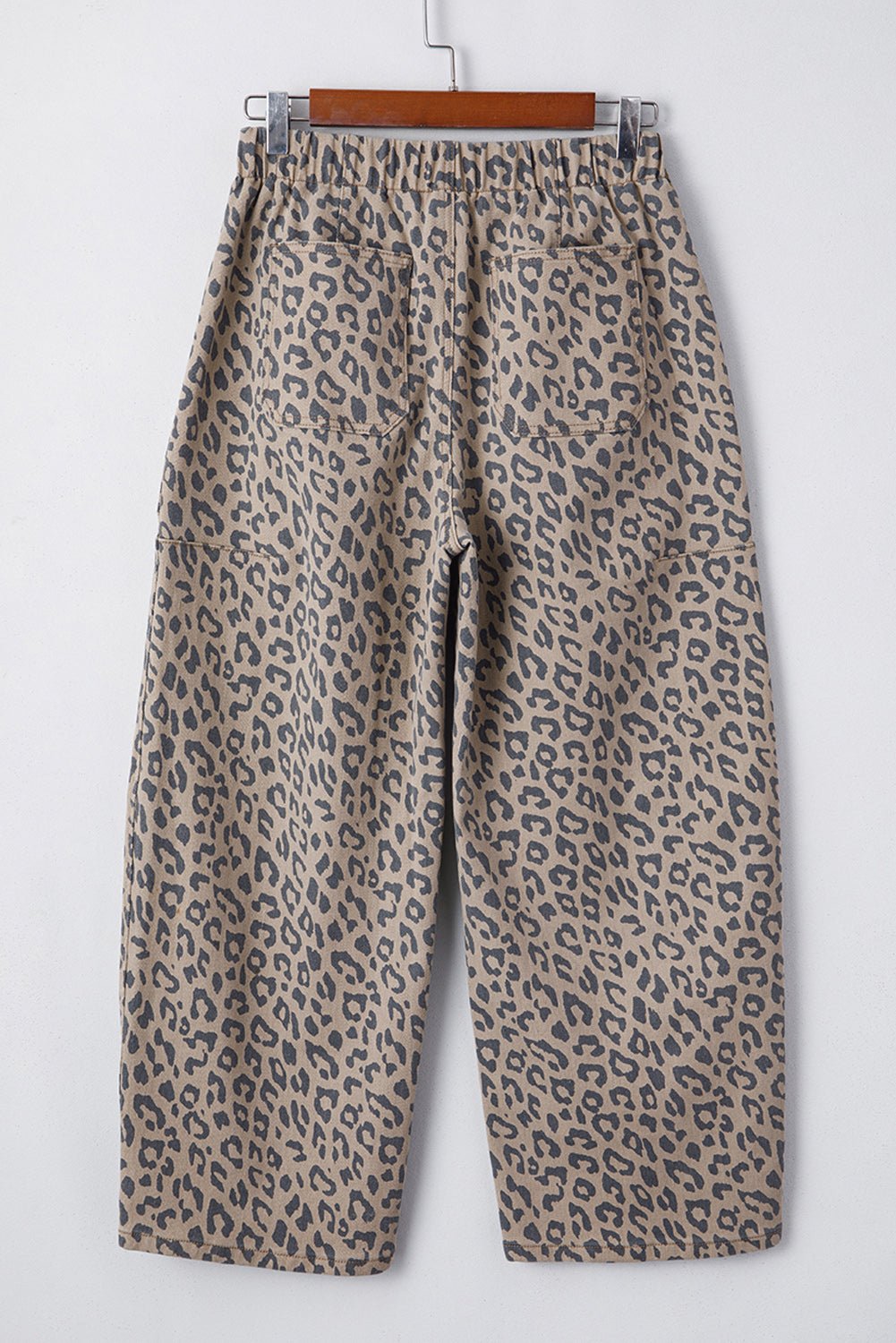 Camo & Leopard Denim Drawstring Waist Barrel Jeans - Rooted & Reckless Co.