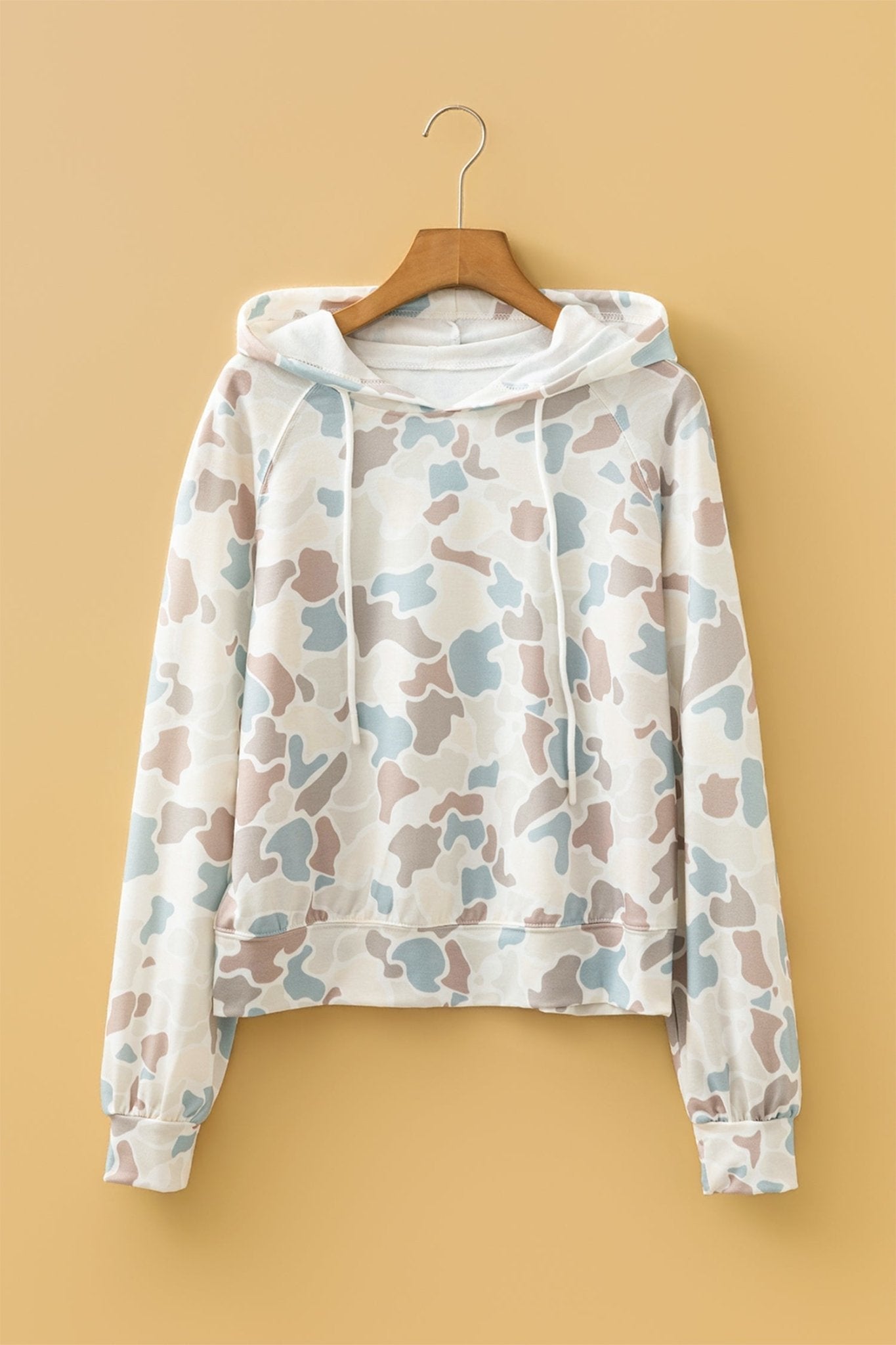 Camo Long Sleeve Hooded Pullover Top - Rooted & Reckless Co.